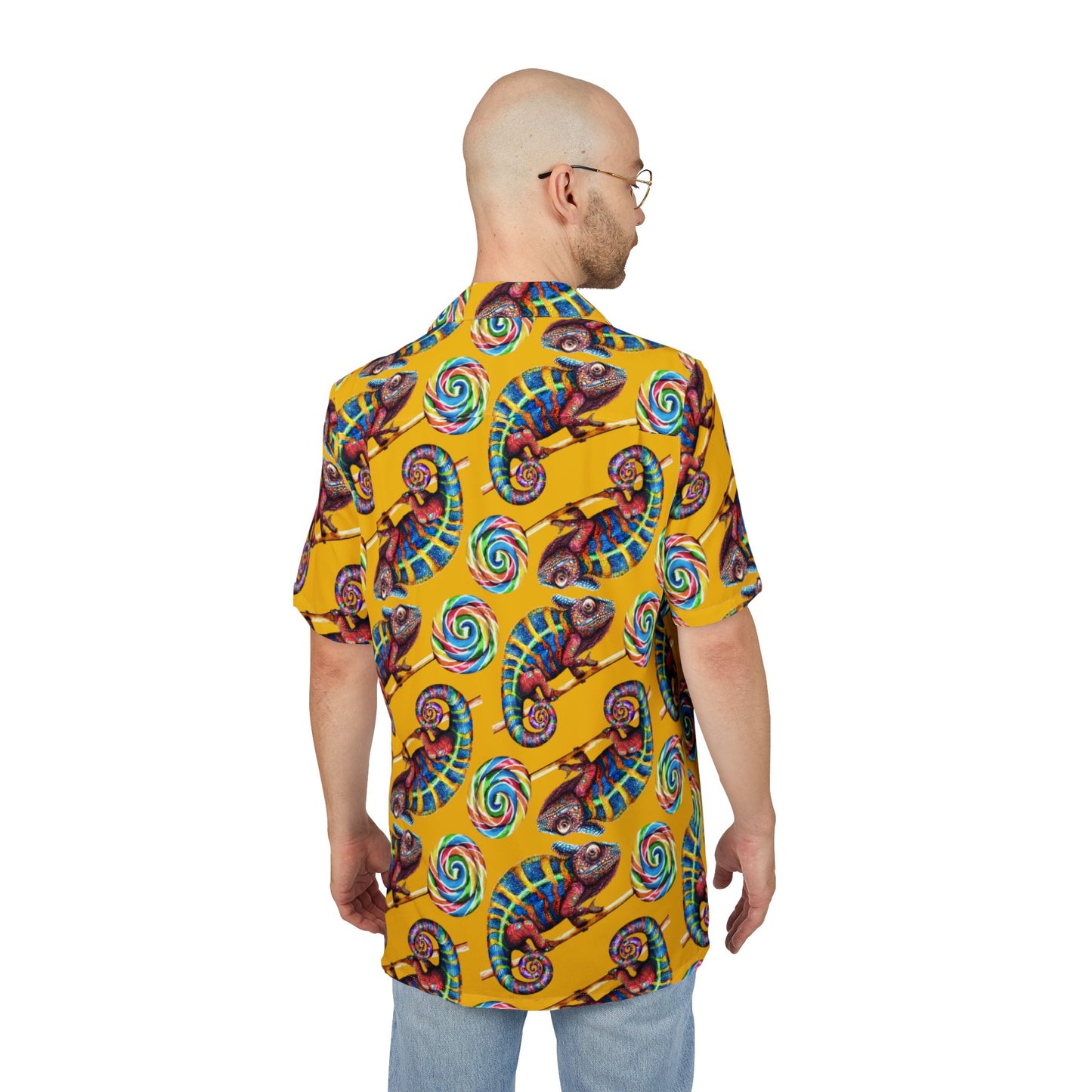 Chameleon Hawaiian Button-Down Shirt
