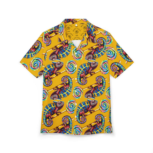 Chameleon Hawaiian Button-Down Shirt