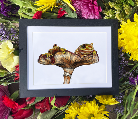 Frogs on Mushroom
