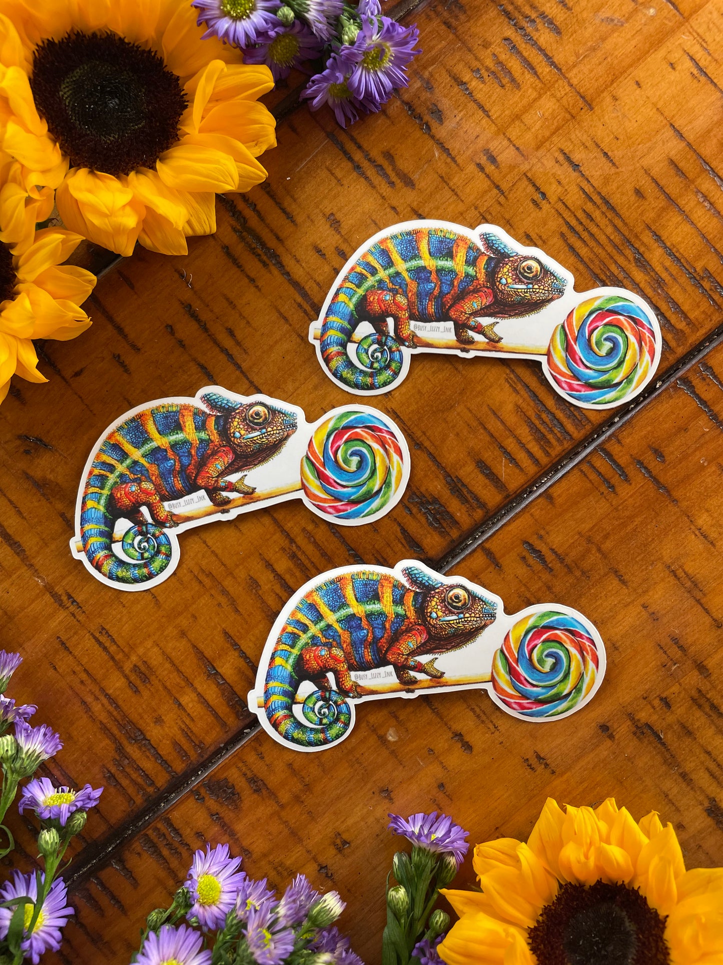 Busy Lizzy Ink Watercolor Sticker Pack (3 Stickers)