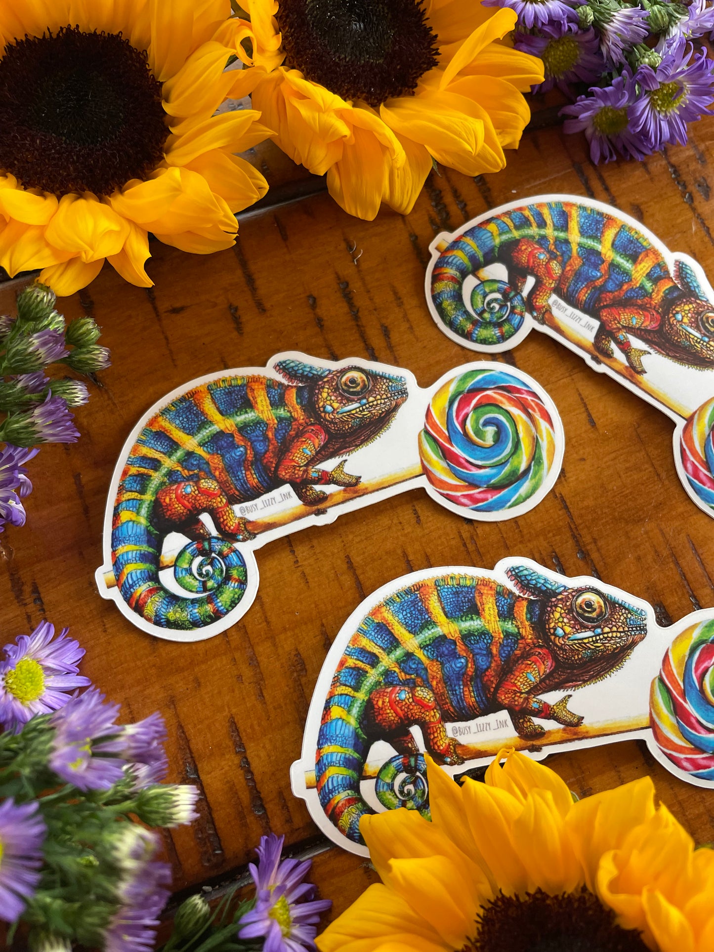 Busy Lizzy Ink Watercolor Sticker Pack (3 Stickers)