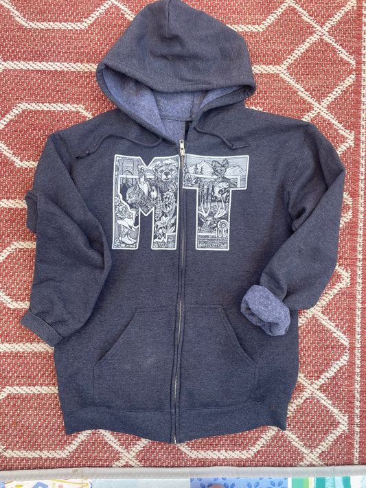 Montana (MT) Full Zip Hooded Sweatshirt